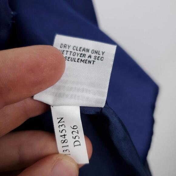 Talbots Suit Womens 8 Petite Satin Blazer Pants Set Silky Mature Studded Buttons - Picture 7 of 14